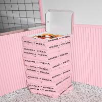 Pink Pizza Boxes Handle, Built-in carry handles Image