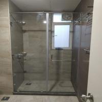 Plain Shower Glass Partition, Home usage, clear colour