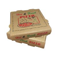 Printed Brown Pizza Box, Kraft paper durable base Image