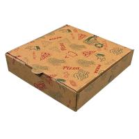 Printed Brown Pizza Box, Kraft paper durable base