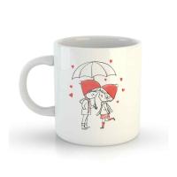 Printed White Coffee Mugs Image