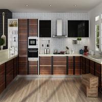 PVC Wood Kitchen Cabinets, Super easy to clean