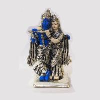 Radha Krishna Silver Statue