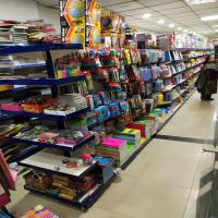 Red Stationery Display Rack, 5 shelves, showroom use