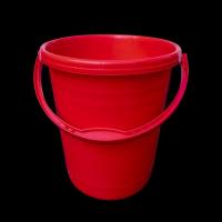 Red Stripe Plastic Buckets