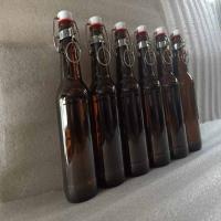 Resealable Beer Bottles, Glass material, amber color