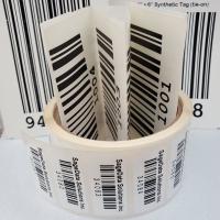 Resistant Barcode Sticker Roll, Synthetic paper