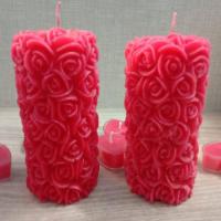 Rose Pillar Candle