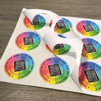 Round Shape Sticker Label Printing, Circular die cut Image