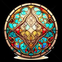 Round Window Glass Design, Finished decoration