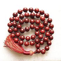 Sandalwood knotted mala