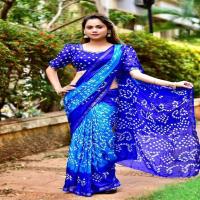 Silk Bandhani Saree