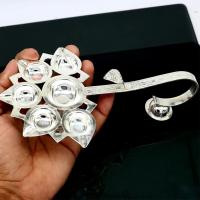 Silver Aarti lamp Image