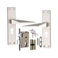 Silver Iron Door Lock, Exterior finishing, key lock