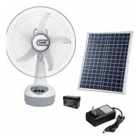 Solar Dc Table Fan, Electric power and batteries