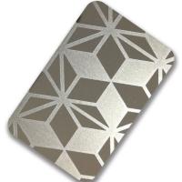 SS 304 Etched Finish Sheet, Matte or reflective base
