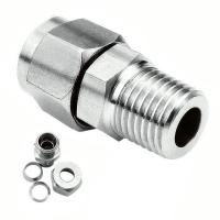 SS 304L Single Ferrule Fittings, One-piece tube fitting