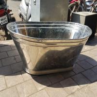 Steel Silver Bathtub