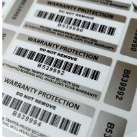 Tamper Evident Barcode sticker, durable print