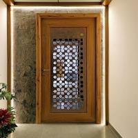 Teakwood Door Grill, Brown color, matt finishing