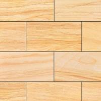 Light Brown Durable Polished Teakwood Sandstone Slabs