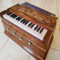Temple Harmonium , Non-Electric type, Brown color