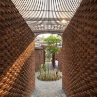 terracotta hollow bricks house, sustainable