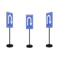 U Turn Road Sign Board, 1.5 feet (d), commercial design