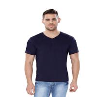 Mens Cotton V Neck T Shirt Slim Fit Multicolor Tshirts