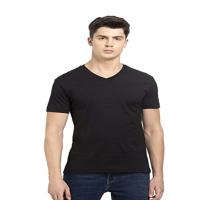 Mens Cotton V Neck T Shirt Slim Fit Multicolor Tshirts