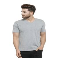Mens Cotton V Neck T Shirt Slim Fit Multicolor Tshirts