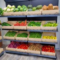 Vegetable Shop Floor Racks, Freestand to wall mounted