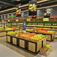 Vegetable Shop Rack Cabinet, Folded into compact size