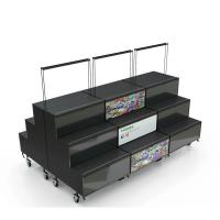 Vegetable Shop Rack Stand, Four way rolling snack