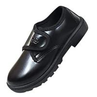 Unisex Synthetic Leather Kids School Derby Velcro Shoes