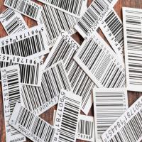 Vinyl barcode Stickers, 3x3 Inch, Weatherproof Image