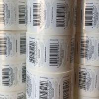 Vinyl barcode Stickers, 3x3 Inch, Weatherproof