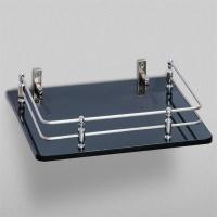 Wall Mounted Set Top Box Stand, Stainless steel, glass