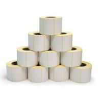 White Barcode Label Roll, Paper, plain pattern