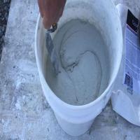 White Concrete Mix, Metallic type, base surface