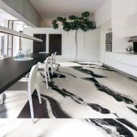 white marble porcelain tile, glossy,  bright shades