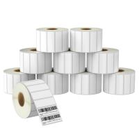White Matte Barcode Label Roll, Non-gloss finish Image
