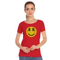 Multicolor Stylish Printed Round Neck Women's T Shirt