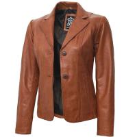 Womens Leather Blazer