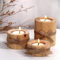 Wood Candle Holder