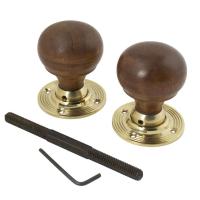 Wooden Knob Lock Set, Hot forged strength features