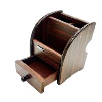 Wooden Polished Pen Stand Image
