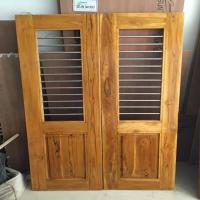 Wooden Safety Grill Door, Brown, exterior position