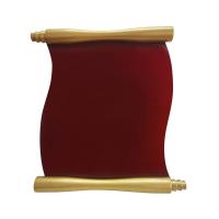 Wooden Scroll Memento