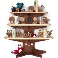 Wooden Tree Bookshelf, Five tier floor standing